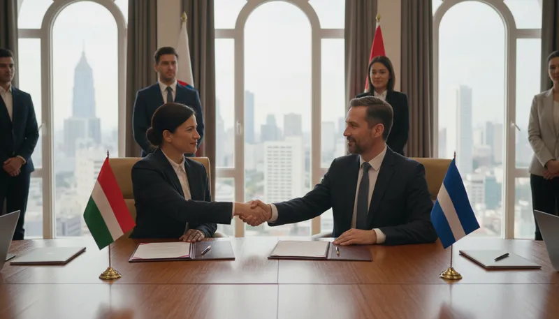 Illustration of bilateral: Involving two sides or parties.