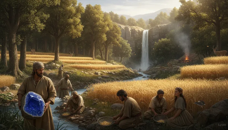 Illustration of lydia: a historical region in Asia Minor