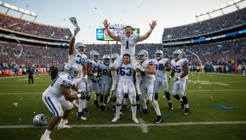 Illustration of touchdown: Scoring play in football when the ball crosses the goal line.