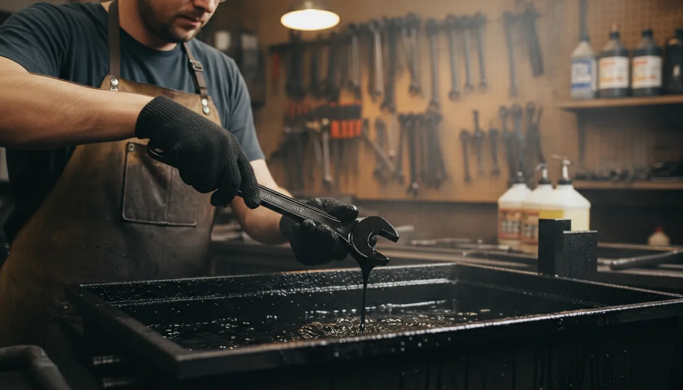 Ilustrasi black oxide: a type of surface coating or finish