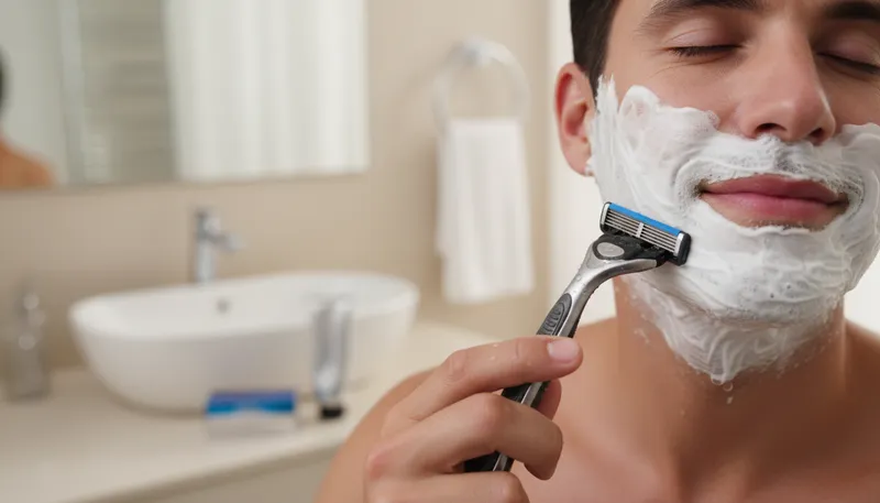 Illustration of gillette: A brand known for razors and shaving products.