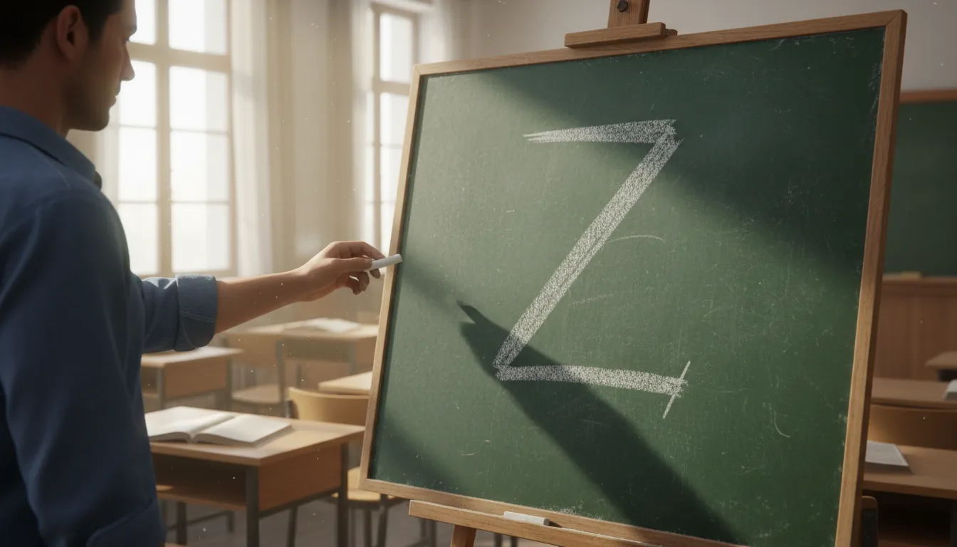 Иллюстрация zed: the British name for the letter Z.