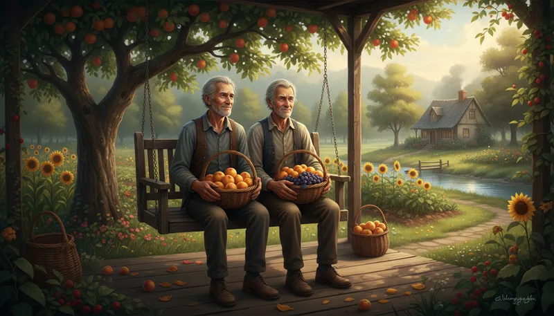 Illustration of sweet hereafter: a peaceful afterlife or future