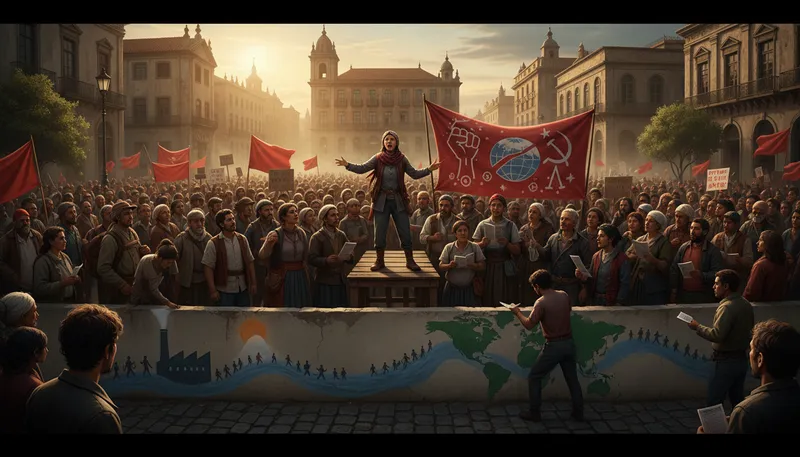 Illustration of leninism: Political theory based on Lenin's ideas.