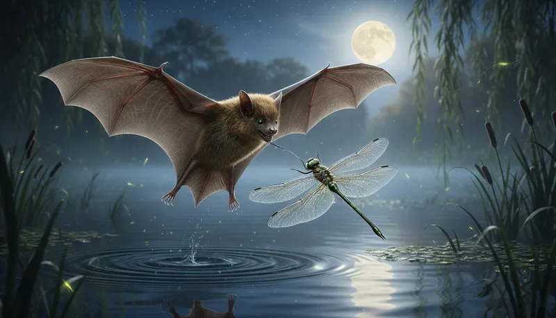 Illustration of bat: a flying mammal known for echolocation