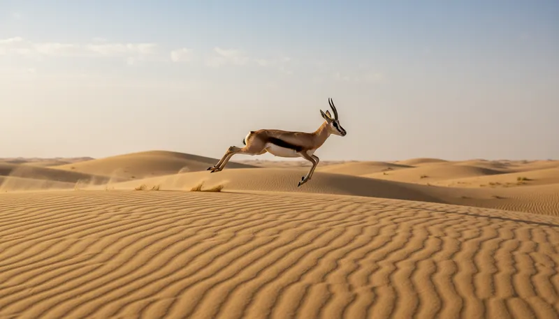 Illustration of dhabi: A type of Arabian gazelle native to the region.