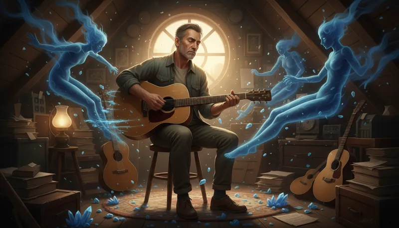 Illustration of blue devils: feelings of sadness or depression