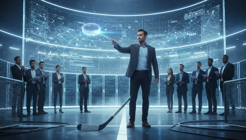 Illustration of where the puck is heading: to anticipate future trends or directions