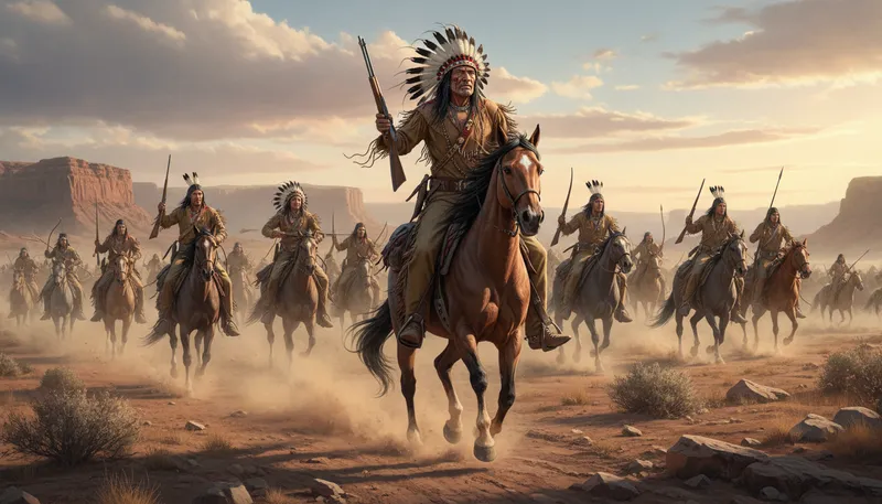Illustration of geronimo: Apache leader known for resistance