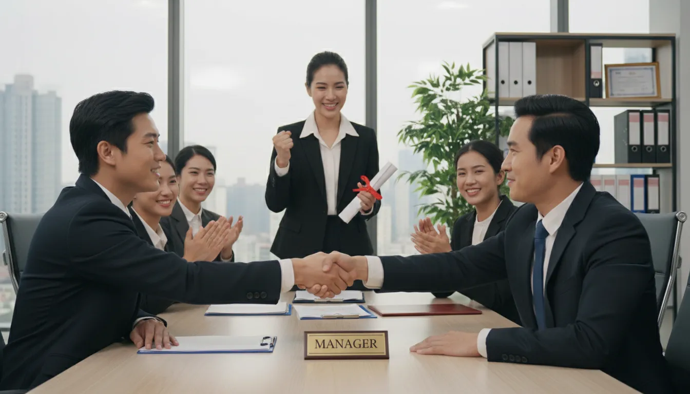 Illustration von title: formal designation or name for a position