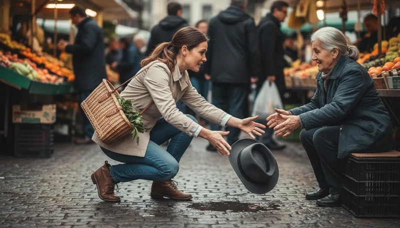 Illustration of at the drop of a hat: Immediately or without hesitation.