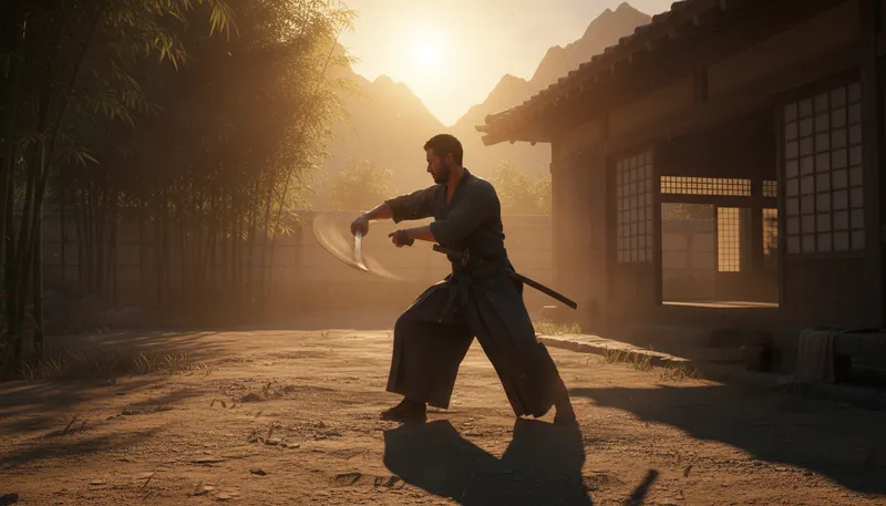 Illustration of swordsman: A person skilled in sword fighting.