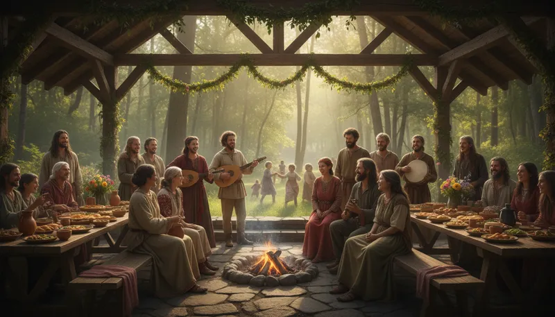 Illustration of brethren: a group of people sharing a common belief.