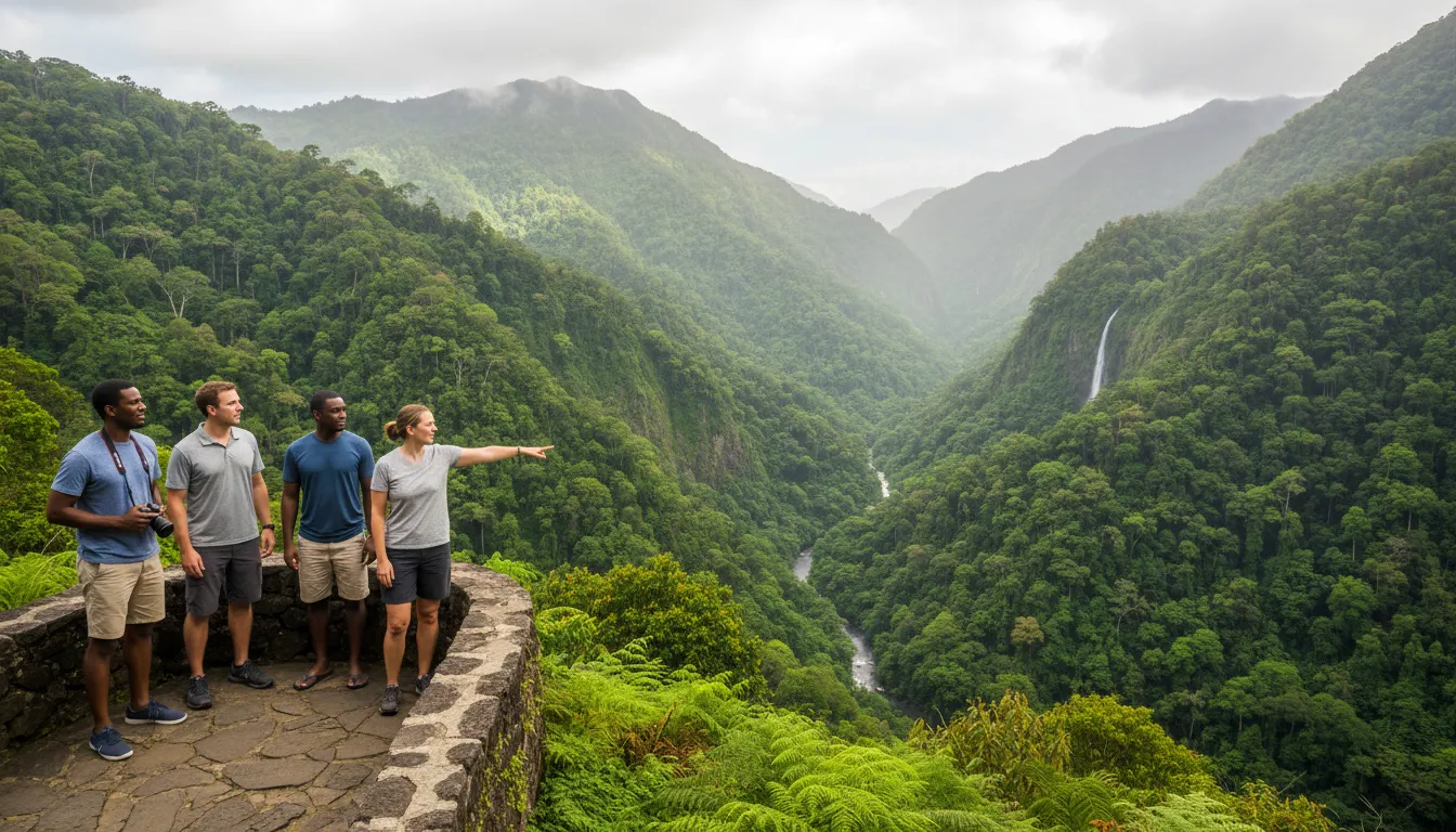 Ilustração de Dominica: An island nation in the Caribbean.