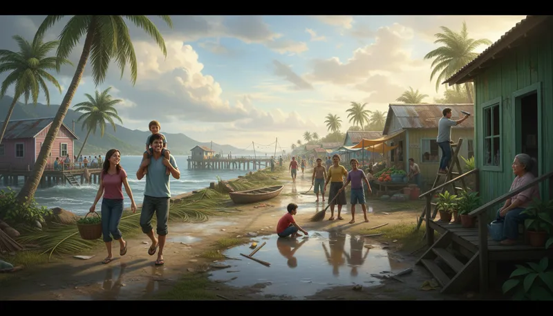 Illustration of life goes on: Life continues despite difficulties.