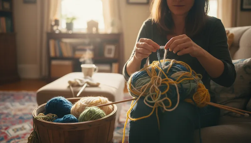 Illustration of ravel: To untangle or unravel something knotted.