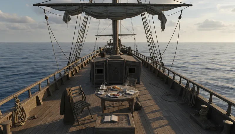 Illustration of mary celeste: Famous ghost ship found abandoned.