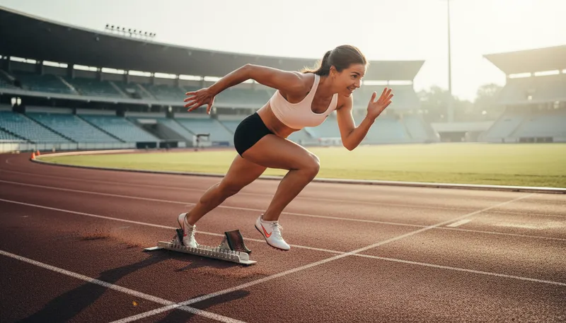 Illustration of get off the mark: Start doing something after a delay.