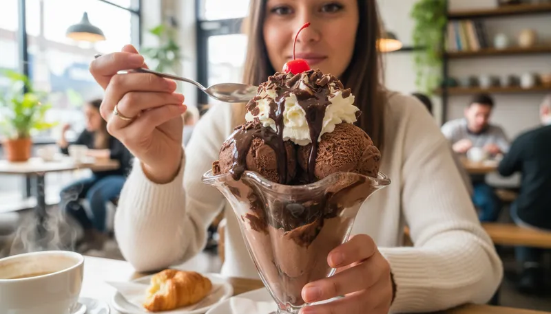 Illustration of choc: Abbreviation for chocolate, often in desserts.