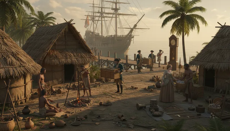 Illustration of colonization: Establishing control over an area by settlers.