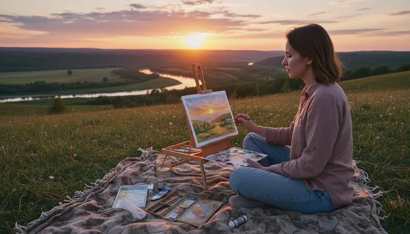 Illustration of watercolor: A painting method using water-soluble pigments.
