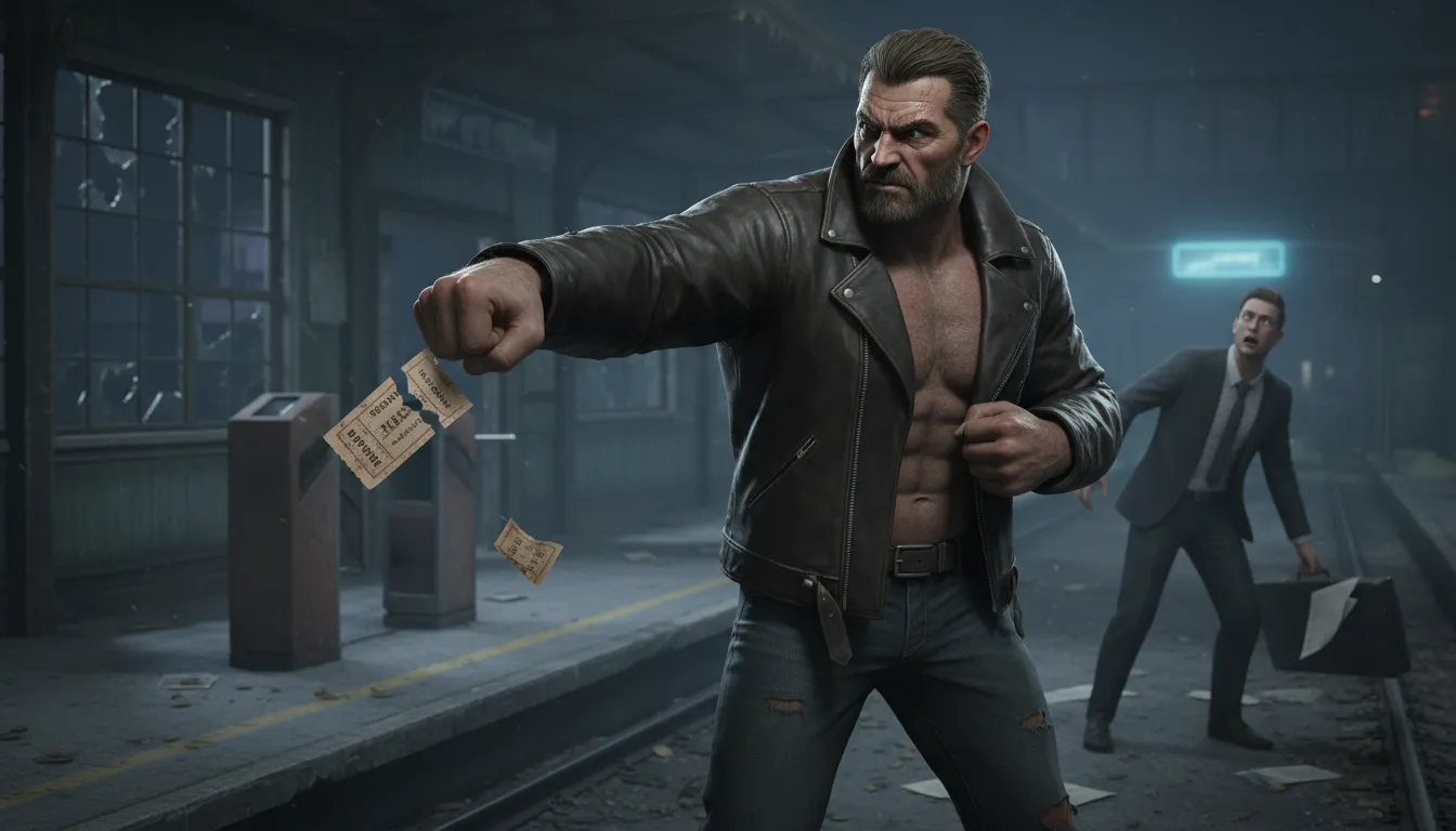 Illustration of punch your ticket: to end someone's life or career.
