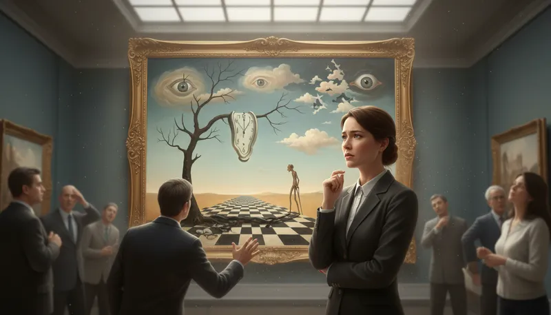 Illustration of surrealism: Art movement blending dream and reality.