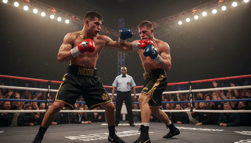 Illustration of welterweight: A boxing weight class.