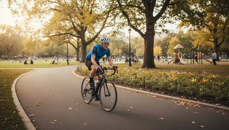 Illustration of cyclist: A person who rides a bicycle.