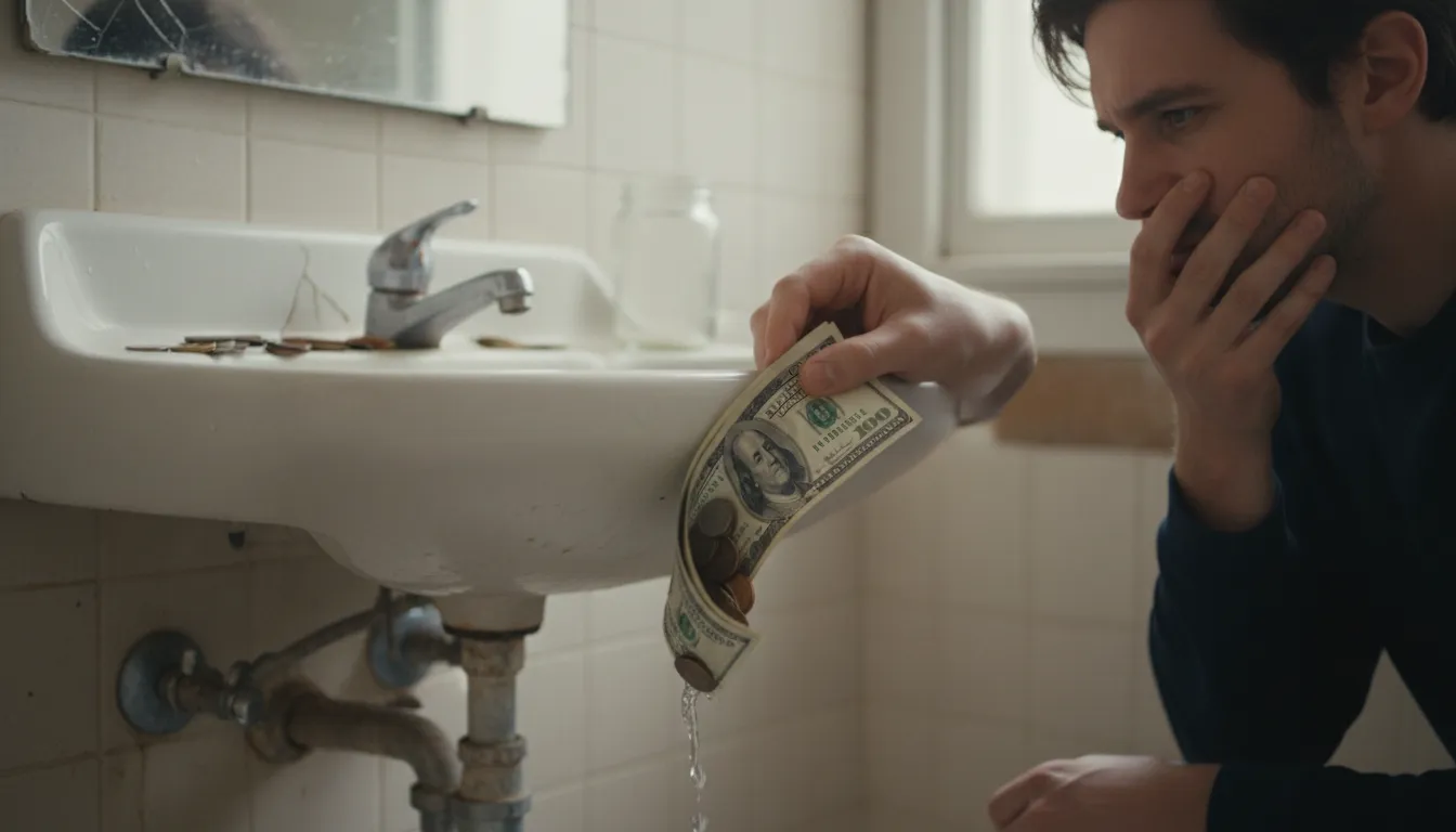 Ilustrasi go down the drain: Be wasted or lost completely.