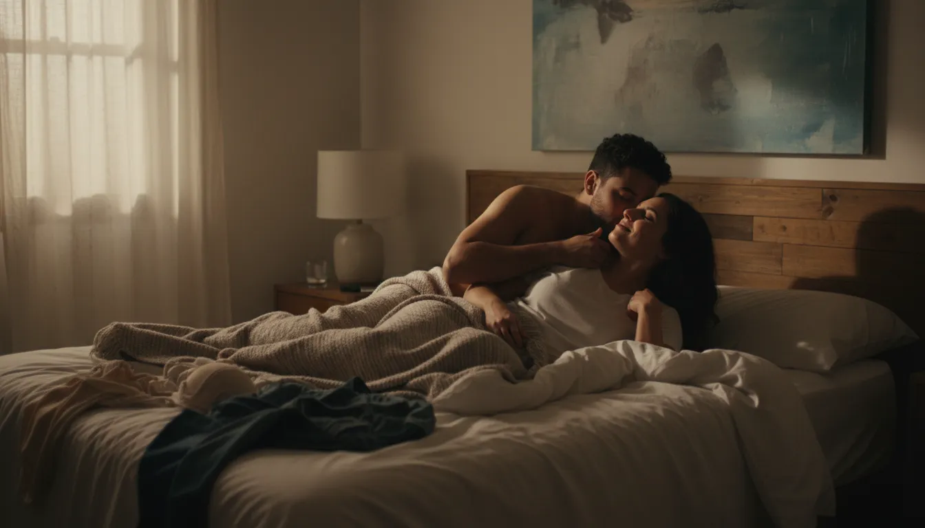 sexual relations 的插圖：Physical intimacy between consenting individuals.