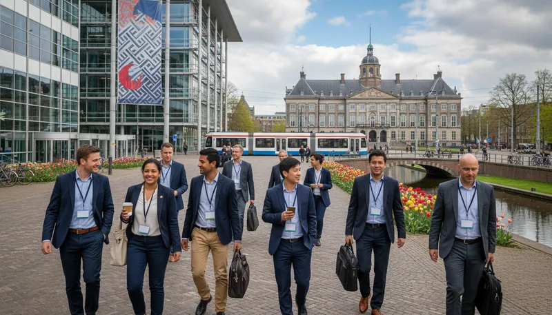Illustration of hague: a city in the Netherlands, known for diplomacy