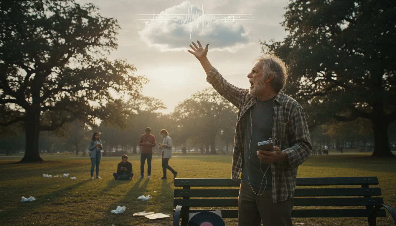 Illustration de old man yells at cloud : Angry person complains about something unchangeable.