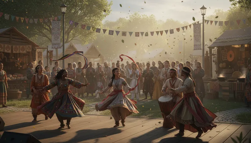 Illustration of ethnically: Relating to a specific cultural group.