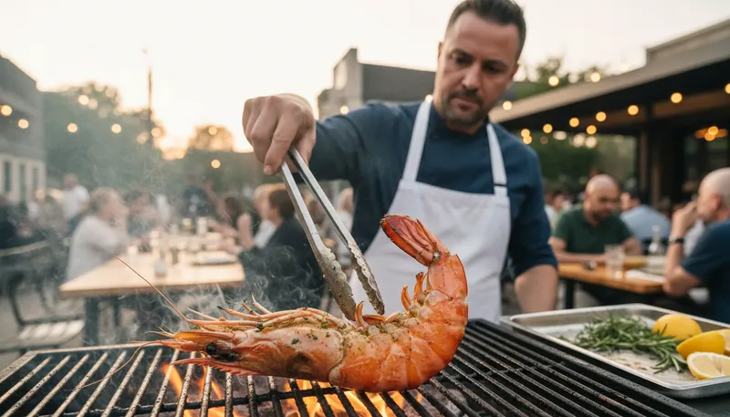 Illustration of prawn: A small, edible marine crustacean.