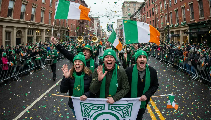 Illustration of erin go bragh: Ireland forever; a patriotic expression.