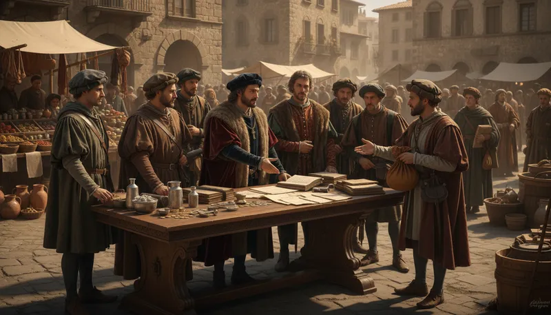 Illustration of lombard: A historic Italian banking term.