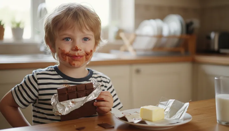 Illustration of butter would not melt in someone's mouth: Someone appears pure yet is quite clever.