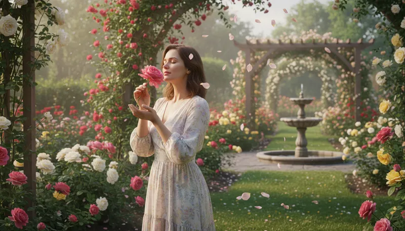 Illustration of stop and smell the roses: take time to appreciate life’s simple pleasures
