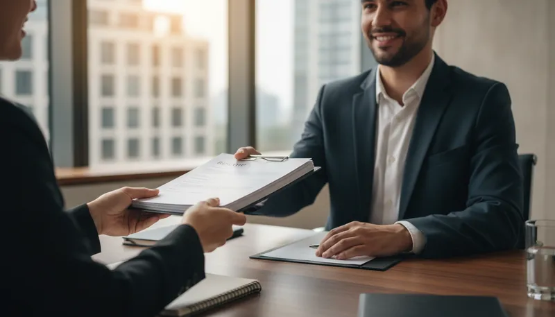 Illustration of résumé: A document summarizing a person's qualifications.