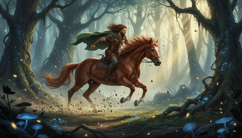 Illustration of centaur: A creature with a human upper body and horse lower body.