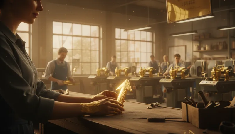 Illustration of golden touch: a talent for making things successful