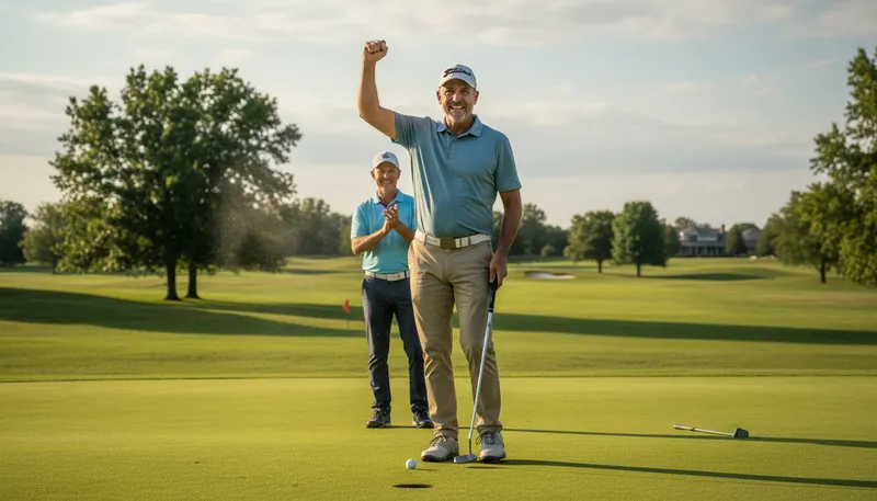 Illustration of birdie: a term in golf for one stroke under par