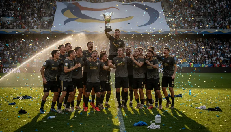 Illustration of victory: achievement of a goal