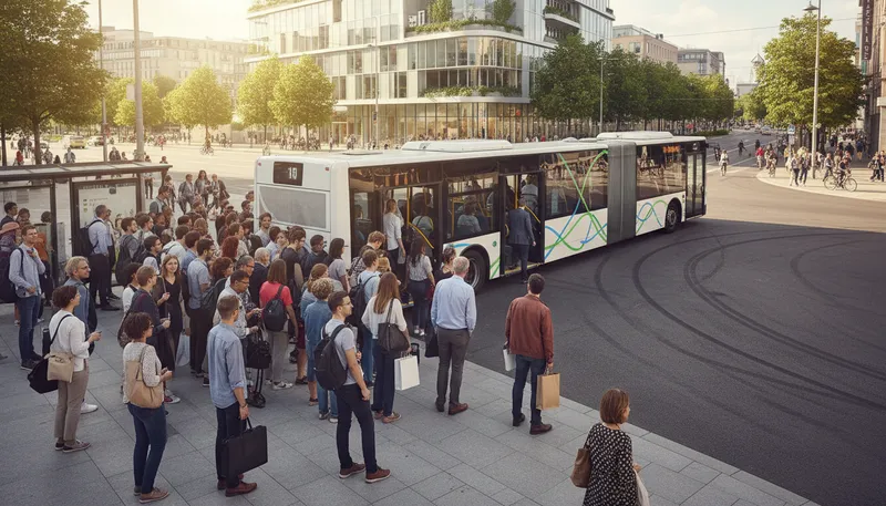 Illustration of ridership: The number of people using a service.