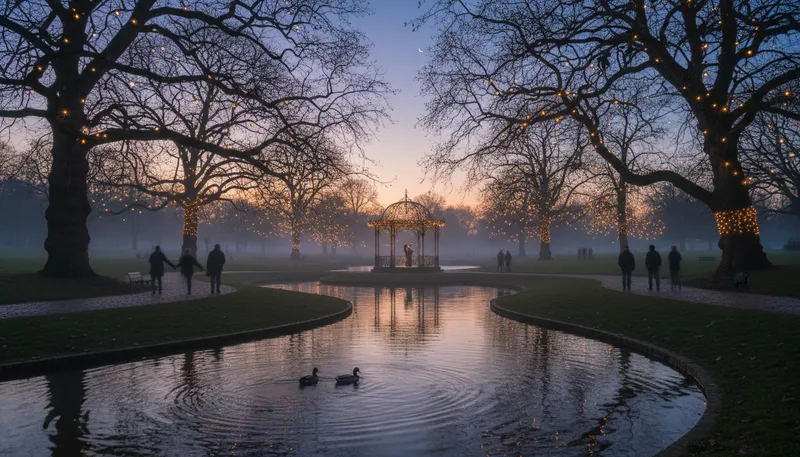 Illustration of dusk: The time just after sunset when it’s dark.