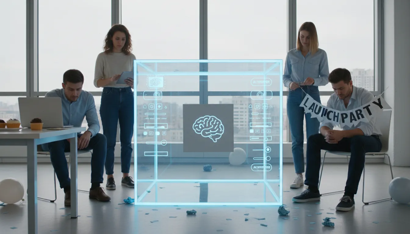 Illustration of AI wrapper: product that is a thin interface over another model