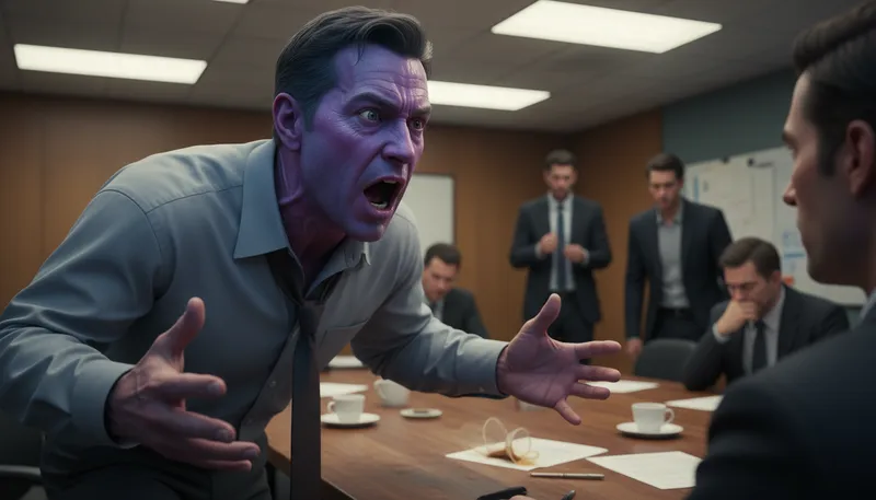 Illustration of until one is blue in the face: To argue or complain without effect.