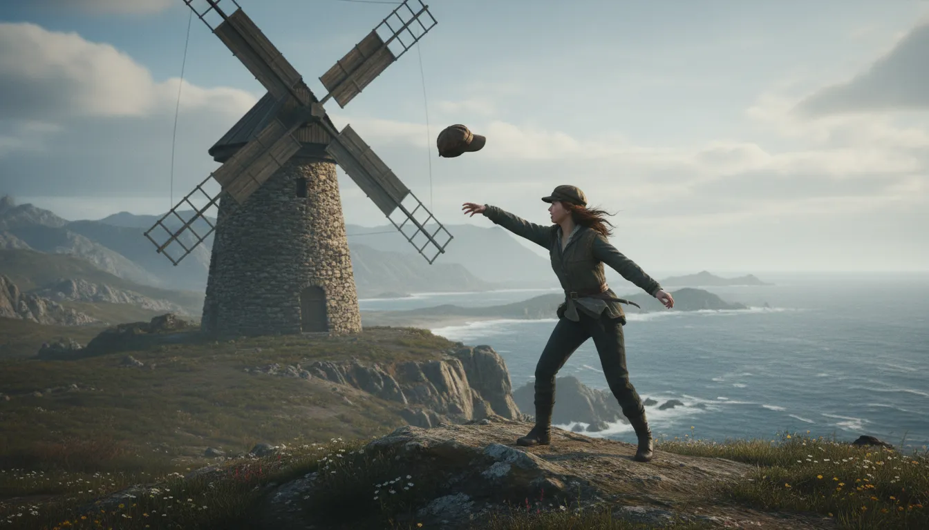 throw one's cap over the windmill-এর ইলাস্ট্রেশন: Commit to a risky venture.