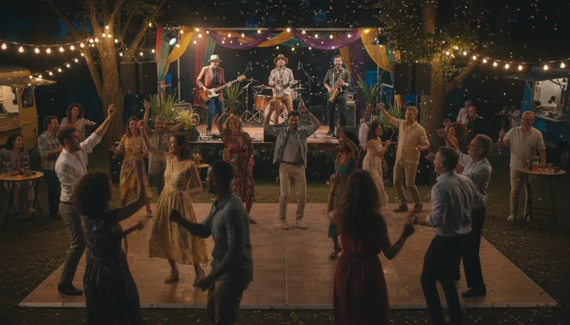 Illustration of jumpin: Exciting or lively, often related to music.